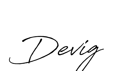 How to make Devig signature? Antro_Vectra_Bolder is a professional autograph style. Create handwritten signature for Devig name. Devig signature style 7 images and pictures png