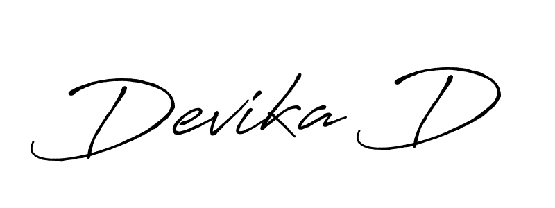 Make a beautiful signature design for name Devika D. With this signature (Antro_Vectra_Bolder) style, you can create a handwritten signature for free. Devika D signature style 7 images and pictures png