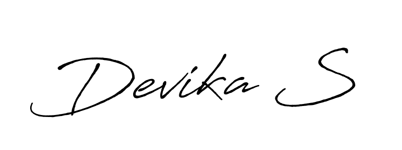 It looks lik you need a new signature style for name Devika S. Design unique handwritten (Antro_Vectra_Bolder) signature with our free signature maker in just a few clicks. Devika S signature style 7 images and pictures png