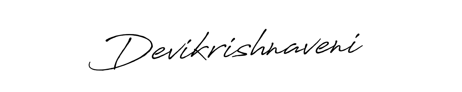 Devikrishnaveni stylish signature style. Best Handwritten Sign (Antro_Vectra_Bolder) for my name. Handwritten Signature Collection Ideas for my name Devikrishnaveni. Devikrishnaveni signature style 7 images and pictures png