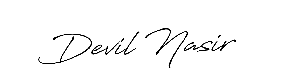 The best way (Antro_Vectra_Bolder) to make a short signature is to pick only two or three words in your name. The name Devil Nasir include a total of six letters. For converting this name. Devil Nasir signature style 7 images and pictures png