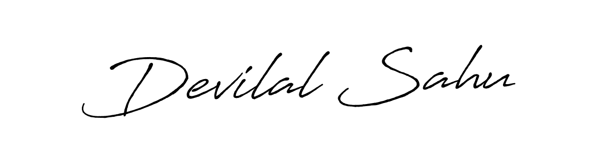 Devilal Sahu stylish signature style. Best Handwritten Sign (Antro_Vectra_Bolder) for my name. Handwritten Signature Collection Ideas for my name Devilal Sahu. Devilal Sahu signature style 7 images and pictures png