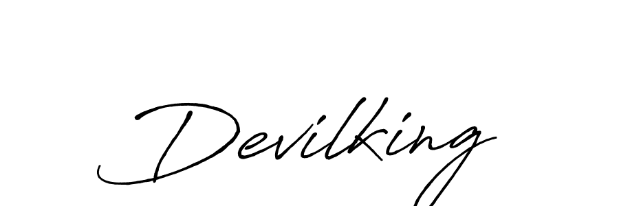 Create a beautiful signature design for name Devilking. With this signature (Antro_Vectra_Bolder) fonts, you can make a handwritten signature for free. Devilking signature style 7 images and pictures png