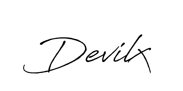 Also we have Devilx name is the best signature style. Create professional handwritten signature collection using Antro_Vectra_Bolder autograph style. Devilx signature style 7 images and pictures png