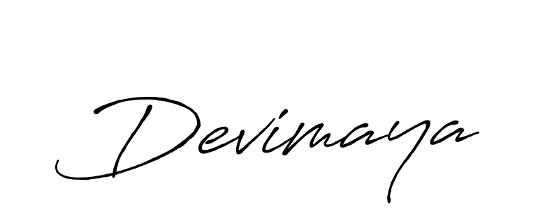 Create a beautiful signature design for name Devimaya. With this signature (Antro_Vectra_Bolder) fonts, you can make a handwritten signature for free. Devimaya signature style 7 images and pictures png