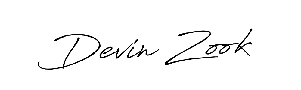 Devin Zook stylish signature style. Best Handwritten Sign (Antro_Vectra_Bolder) for my name. Handwritten Signature Collection Ideas for my name Devin Zook. Devin Zook signature style 7 images and pictures png