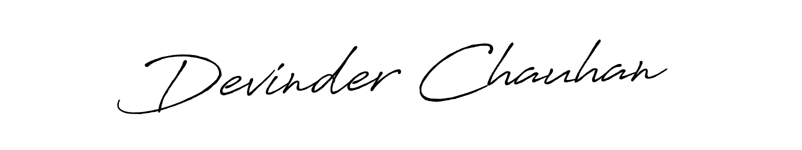 Make a short Devinder Chauhan signature style. Manage your documents anywhere anytime using Antro_Vectra_Bolder. Create and add eSignatures, submit forms, share and send files easily. Devinder Chauhan signature style 7 images and pictures png