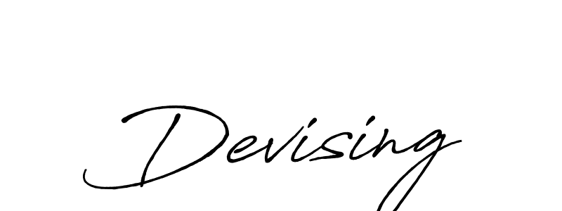 Use a signature maker to create a handwritten signature online. With this signature software, you can design (Antro_Vectra_Bolder) your own signature for name Devising. Devising signature style 7 images and pictures png