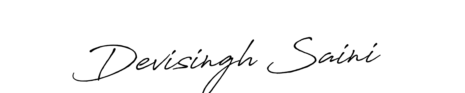 Create a beautiful signature design for name Devisingh Saini. With this signature (Antro_Vectra_Bolder) fonts, you can make a handwritten signature for free. Devisingh Saini signature style 7 images and pictures png