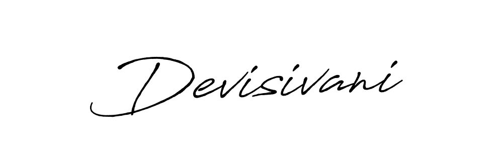You should practise on your own different ways (Antro_Vectra_Bolder) to write your name (Devisivani) in signature. don't let someone else do it for you. Devisivani signature style 7 images and pictures png