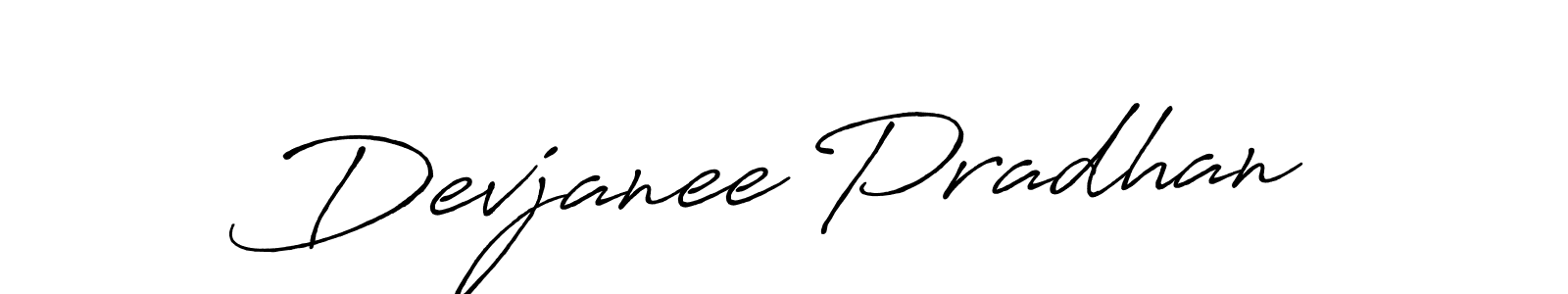 Devjanee Pradhan stylish signature style. Best Handwritten Sign (Antro_Vectra_Bolder) for my name. Handwritten Signature Collection Ideas for my name Devjanee Pradhan. Devjanee Pradhan signature style 7 images and pictures png