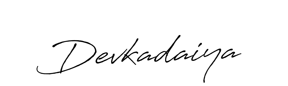 How to make Devkadaiya signature? Antro_Vectra_Bolder is a professional autograph style. Create handwritten signature for Devkadaiya name. Devkadaiya signature style 7 images and pictures png