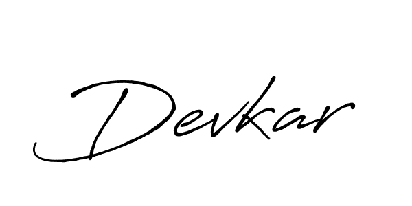 Devkar stylish signature style. Best Handwritten Sign (Antro_Vectra_Bolder) for my name. Handwritten Signature Collection Ideas for my name Devkar. Devkar signature style 7 images and pictures png