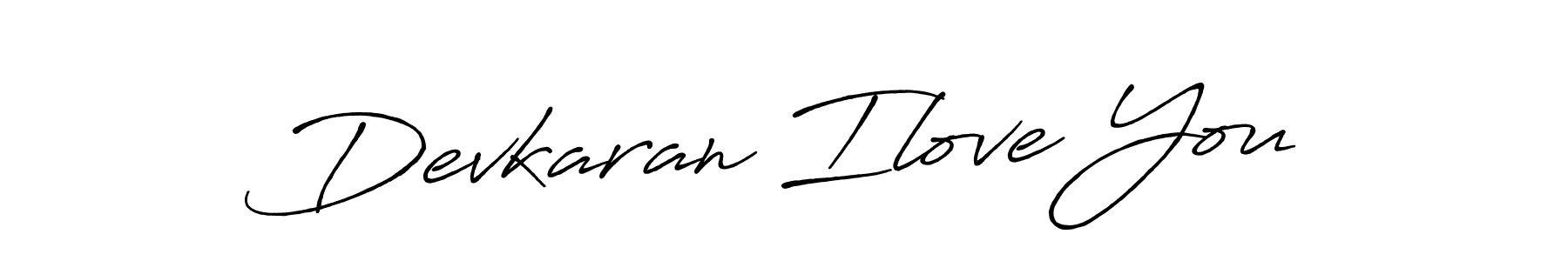 Similarly Antro_Vectra_Bolder is the best handwritten signature design. Signature creator online .You can use it as an online autograph creator for name Devkaran Ilove You. Devkaran Ilove You signature style 7 images and pictures png