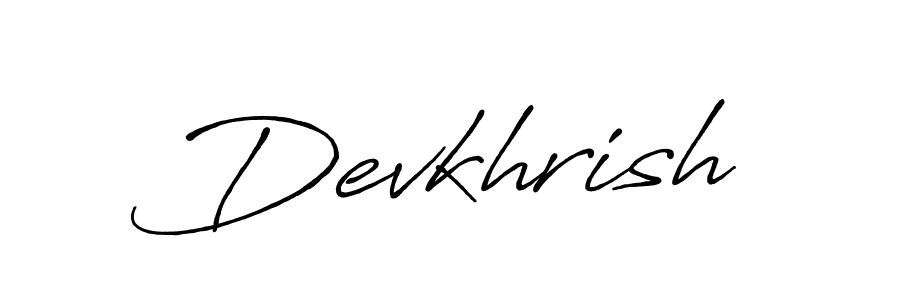 Make a beautiful signature design for name Devkhrish. With this signature (Antro_Vectra_Bolder) style, you can create a handwritten signature for free. Devkhrish signature style 7 images and pictures png