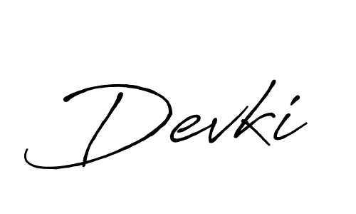Design your own signature with our free online signature maker. With this signature software, you can create a handwritten (Antro_Vectra_Bolder) signature for name Devki. Devki signature style 7 images and pictures png