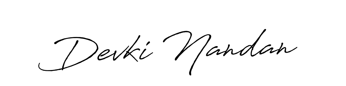 How to make Devki Nandan signature? Antro_Vectra_Bolder is a professional autograph style. Create handwritten signature for Devki Nandan name. Devki Nandan signature style 7 images and pictures png