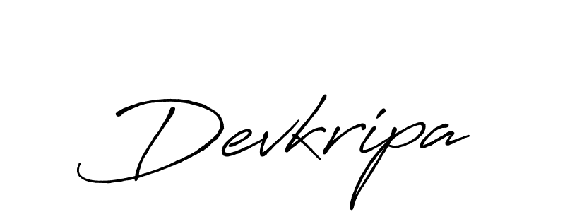 Devkripa stylish signature style. Best Handwritten Sign (Antro_Vectra_Bolder) for my name. Handwritten Signature Collection Ideas for my name Devkripa. Devkripa signature style 7 images and pictures png