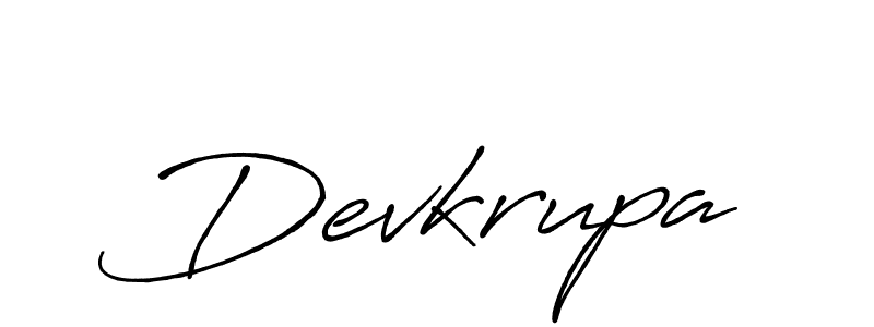The best way (Antro_Vectra_Bolder) to make a short signature is to pick only two or three words in your name. The name Devkrupa include a total of six letters. For converting this name. Devkrupa signature style 7 images and pictures png