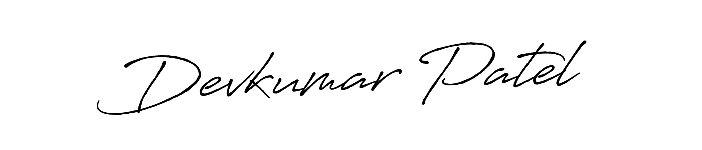 Design your own signature with our free online signature maker. With this signature software, you can create a handwritten (Antro_Vectra_Bolder) signature for name Devkumar Patel. Devkumar Patel signature style 7 images and pictures png