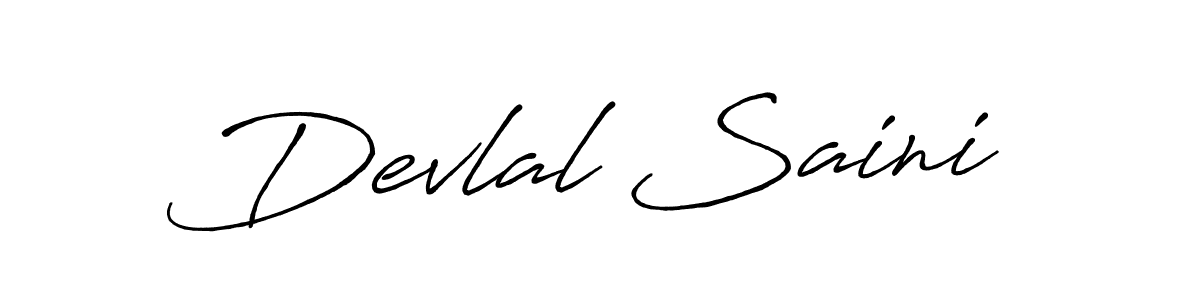 Create a beautiful signature design for name Devlal Saini. With this signature (Antro_Vectra_Bolder) fonts, you can make a handwritten signature for free. Devlal Saini signature style 7 images and pictures png