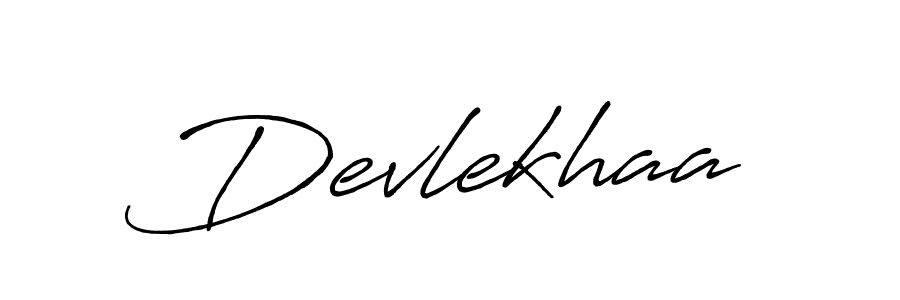 How to make Devlekhaa name signature. Use Antro_Vectra_Bolder style for creating short signs online. This is the latest handwritten sign. Devlekhaa signature style 7 images and pictures png