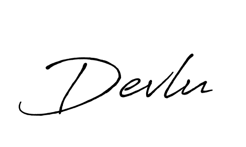 How to make Devlu name signature. Use Antro_Vectra_Bolder style for creating short signs online. This is the latest handwritten sign. Devlu signature style 7 images and pictures png