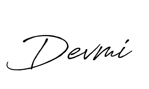 Design your own signature with our free online signature maker. With this signature software, you can create a handwritten (Antro_Vectra_Bolder) signature for name Devmi. Devmi signature style 7 images and pictures png