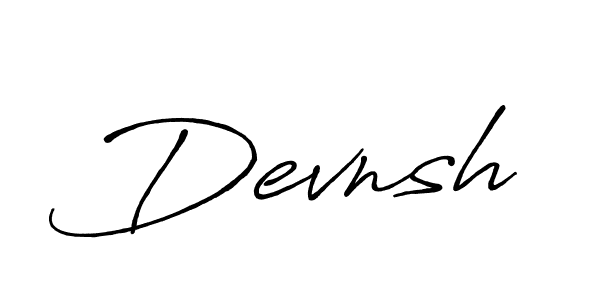The best way (Antro_Vectra_Bolder) to make a short signature is to pick only two or three words in your name. The name Devnsh include a total of six letters. For converting this name. Devnsh signature style 7 images and pictures png
