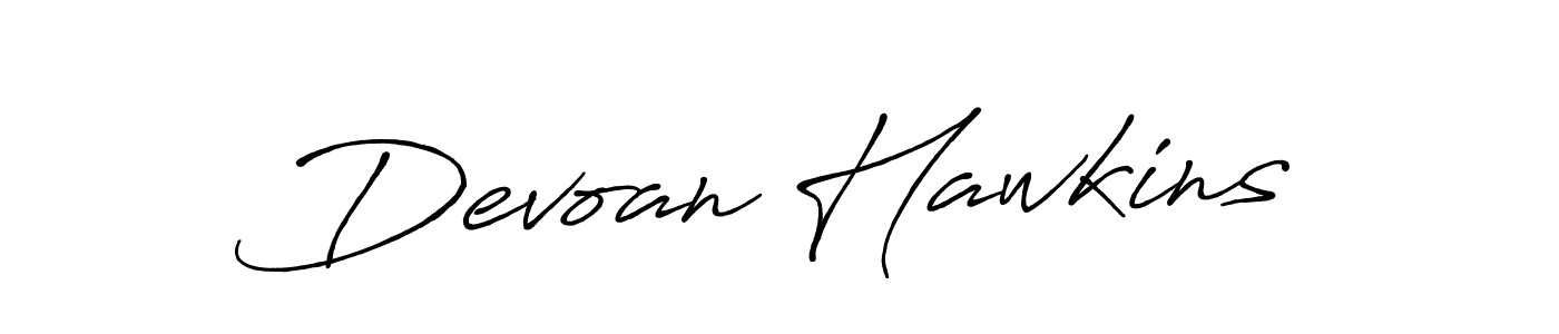 Make a beautiful signature design for name Devoan Hawkins. With this signature (Antro_Vectra_Bolder) style, you can create a handwritten signature for free. Devoan Hawkins signature style 7 images and pictures png