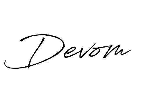 Design your own signature with our free online signature maker. With this signature software, you can create a handwritten (Antro_Vectra_Bolder) signature for name Devom. Devom signature style 7 images and pictures png