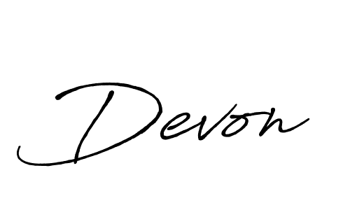 Design your own signature with our free online signature maker. With this signature software, you can create a handwritten (Antro_Vectra_Bolder) signature for name Devon. Devon signature style 7 images and pictures png