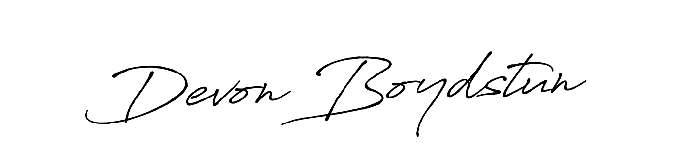 Antro_Vectra_Bolder is a professional signature style that is perfect for those who want to add a touch of class to their signature. It is also a great choice for those who want to make their signature more unique. Get Devon Boydstun name to fancy signature for free. Devon Boydstun signature style 7 images and pictures png