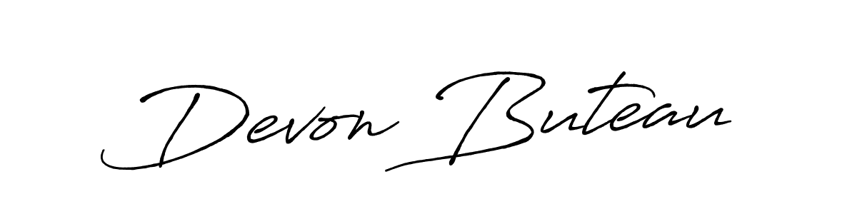 Antro_Vectra_Bolder is a professional signature style that is perfect for those who want to add a touch of class to their signature. It is also a great choice for those who want to make their signature more unique. Get Devon Buteau name to fancy signature for free. Devon Buteau signature style 7 images and pictures png