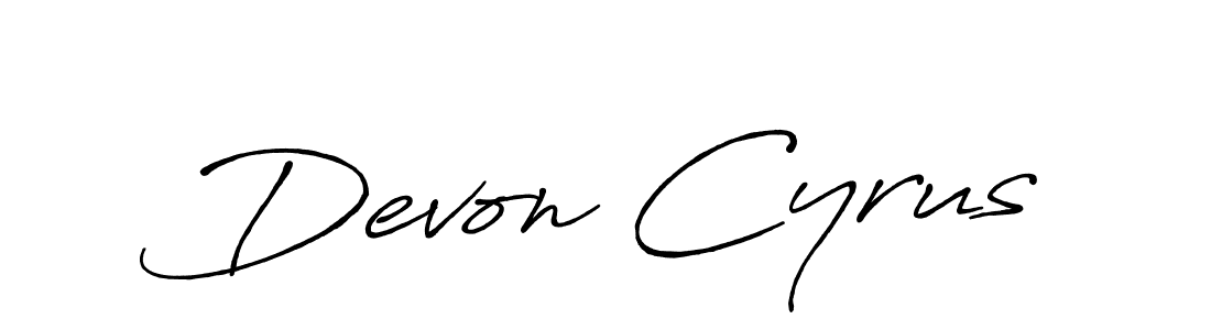 How to make Devon Cyrus signature? Antro_Vectra_Bolder is a professional autograph style. Create handwritten signature for Devon Cyrus name. Devon Cyrus signature style 7 images and pictures png