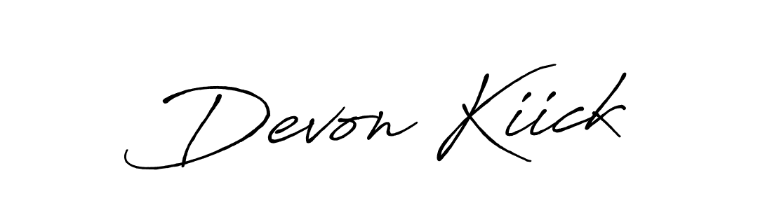 if you are searching for the best signature style for your name Devon Kiick. so please give up your signature search. here we have designed multiple signature styles  using Antro_Vectra_Bolder. Devon Kiick signature style 7 images and pictures png