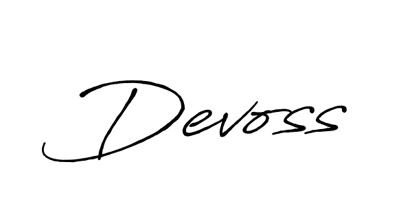 How to make Devoss name signature. Use Antro_Vectra_Bolder style for creating short signs online. This is the latest handwritten sign. Devoss signature style 7 images and pictures png