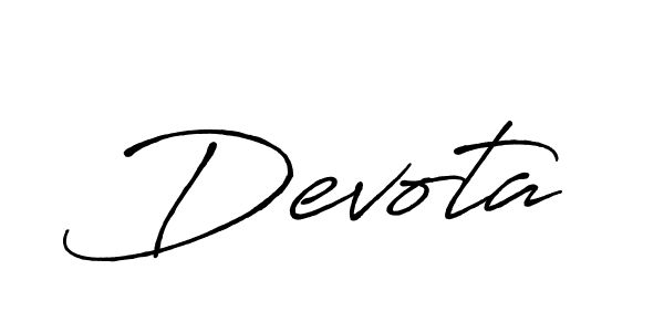 Devota stylish signature style. Best Handwritten Sign (Antro_Vectra_Bolder) for my name. Handwritten Signature Collection Ideas for my name Devota. Devota signature style 7 images and pictures png