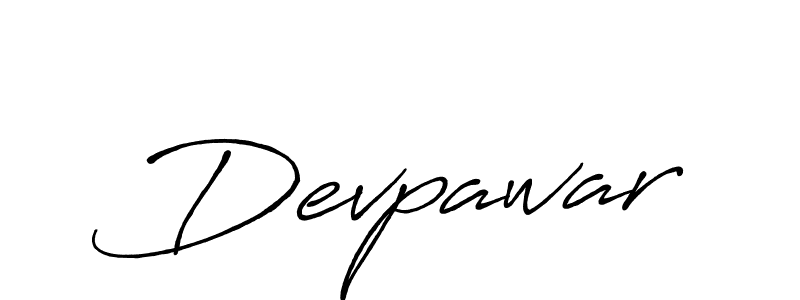 Create a beautiful signature design for name Devpawar. With this signature (Antro_Vectra_Bolder) fonts, you can make a handwritten signature for free. Devpawar signature style 7 images and pictures png