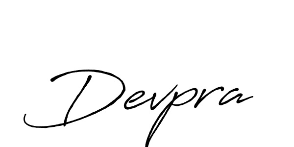 Use a signature maker to create a handwritten signature online. With this signature software, you can design (Antro_Vectra_Bolder) your own signature for name Devpra. Devpra signature style 7 images and pictures png