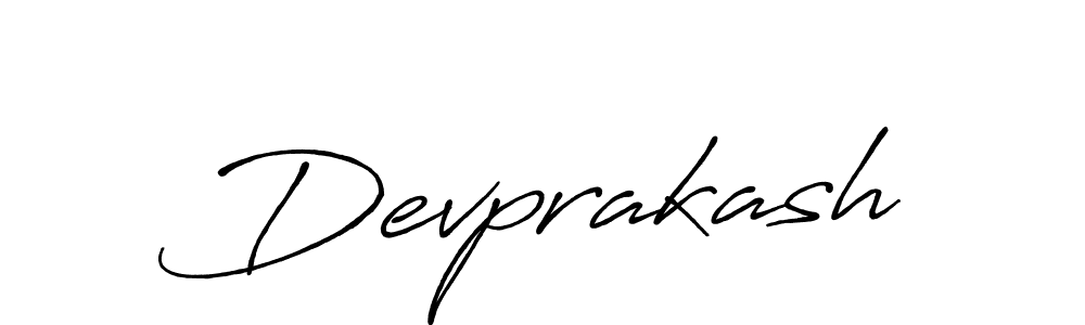 Make a beautiful signature design for name Devprakash. With this signature (Antro_Vectra_Bolder) style, you can create a handwritten signature for free. Devprakash signature style 7 images and pictures png