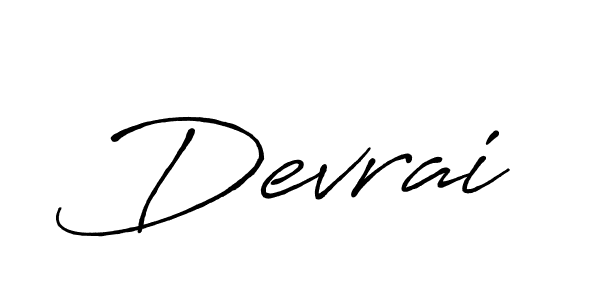 Use a signature maker to create a handwritten signature online. With this signature software, you can design (Antro_Vectra_Bolder) your own signature for name Devrai. Devrai signature style 7 images and pictures png