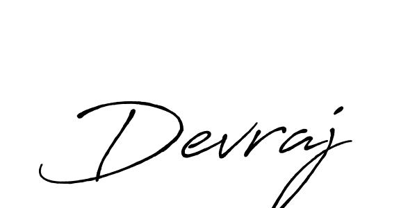 Make a beautiful signature design for name Devraj. With this signature (Antro_Vectra_Bolder) style, you can create a handwritten signature for free. Devraj signature style 7 images and pictures png