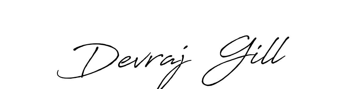 Use a signature maker to create a handwritten signature online. With this signature software, you can design (Antro_Vectra_Bolder) your own signature for name Devraj  Gill. Devraj  Gill signature style 7 images and pictures png