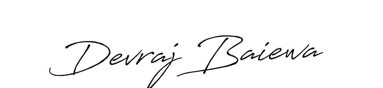 The best way (Antro_Vectra_Bolder) to make a short signature is to pick only two or three words in your name. The name Devraj Baiewa include a total of six letters. For converting this name. Devraj Baiewa signature style 7 images and pictures png