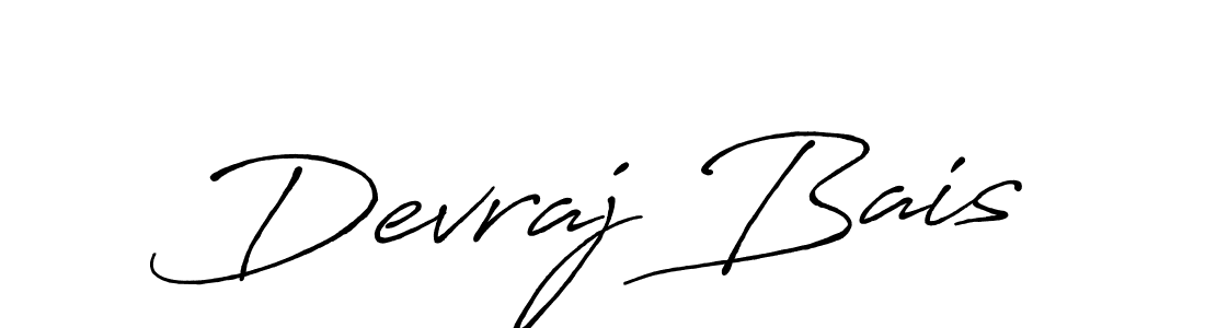 The best way (Antro_Vectra_Bolder) to make a short signature is to pick only two or three words in your name. The name Devraj Bais include a total of six letters. For converting this name. Devraj Bais signature style 7 images and pictures png