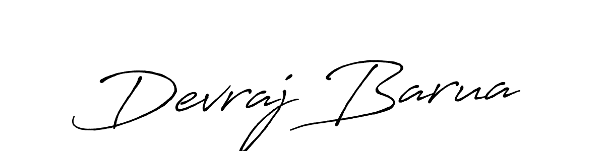 Devraj Barua stylish signature style. Best Handwritten Sign (Antro_Vectra_Bolder) for my name. Handwritten Signature Collection Ideas for my name Devraj Barua. Devraj Barua signature style 7 images and pictures png
