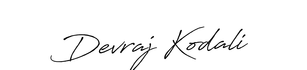 Design your own signature with our free online signature maker. With this signature software, you can create a handwritten (Antro_Vectra_Bolder) signature for name Devraj Kodali. Devraj Kodali signature style 7 images and pictures png