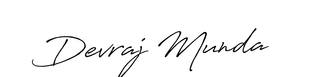 Design your own signature with our free online signature maker. With this signature software, you can create a handwritten (Antro_Vectra_Bolder) signature for name Devraj Munda. Devraj Munda signature style 7 images and pictures png