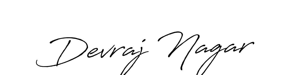 The best way (Antro_Vectra_Bolder) to make a short signature is to pick only two or three words in your name. The name Devraj Nagar include a total of six letters. For converting this name. Devraj Nagar signature style 7 images and pictures png